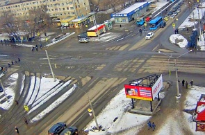 Crossroads of Oktyabrsky Ave - Druzhby Ave. Webcams Novokuznetsk