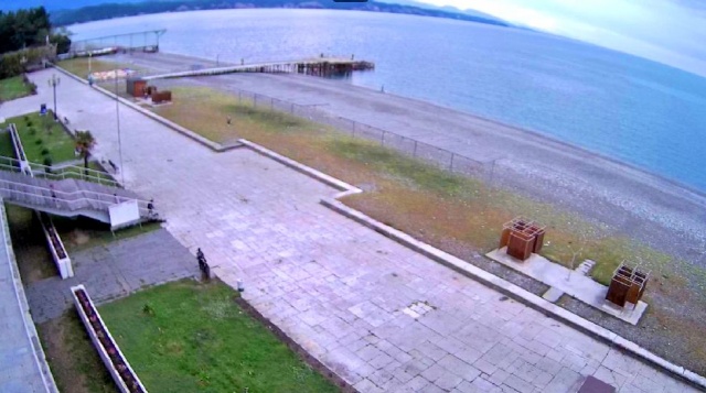 The city's waterfront. Pitsunda webcams online