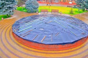 View of the fountain in Gorky Park. Melitopol webcams