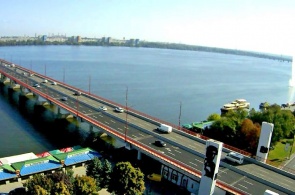 The Central bridge from the right Bank. Webcam Dnepropetrovsk online