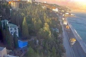 Embankment of the hotel Sea. Webcams Alushta